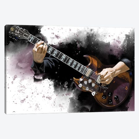 Tony Iommi's Old Boy Electric Guitar Canvas Print #PCP347} by Pop Cult Posters Art Print