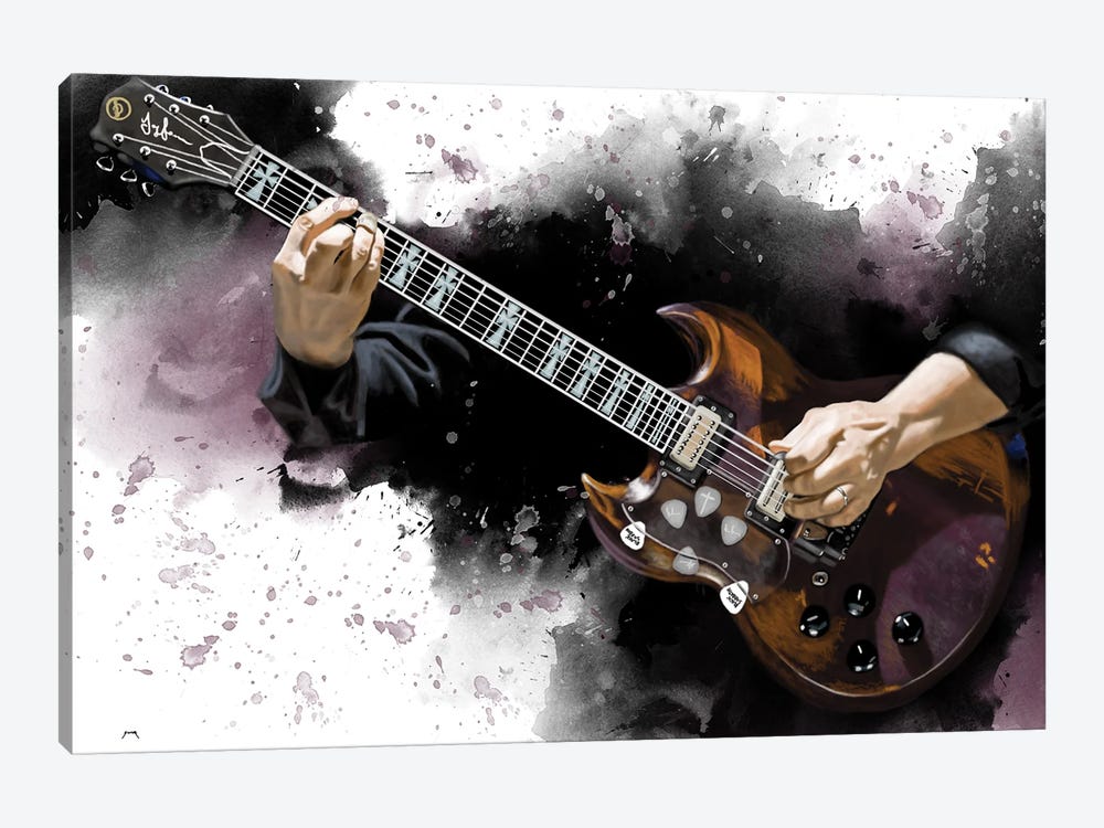Tony Iommi's Old Boy Electric Guitar by Pop Cult Posters 1-piece Canvas Artwork