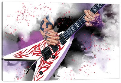 Kerry King's Guitar Canvas Art Print - Heavy Metal Art
