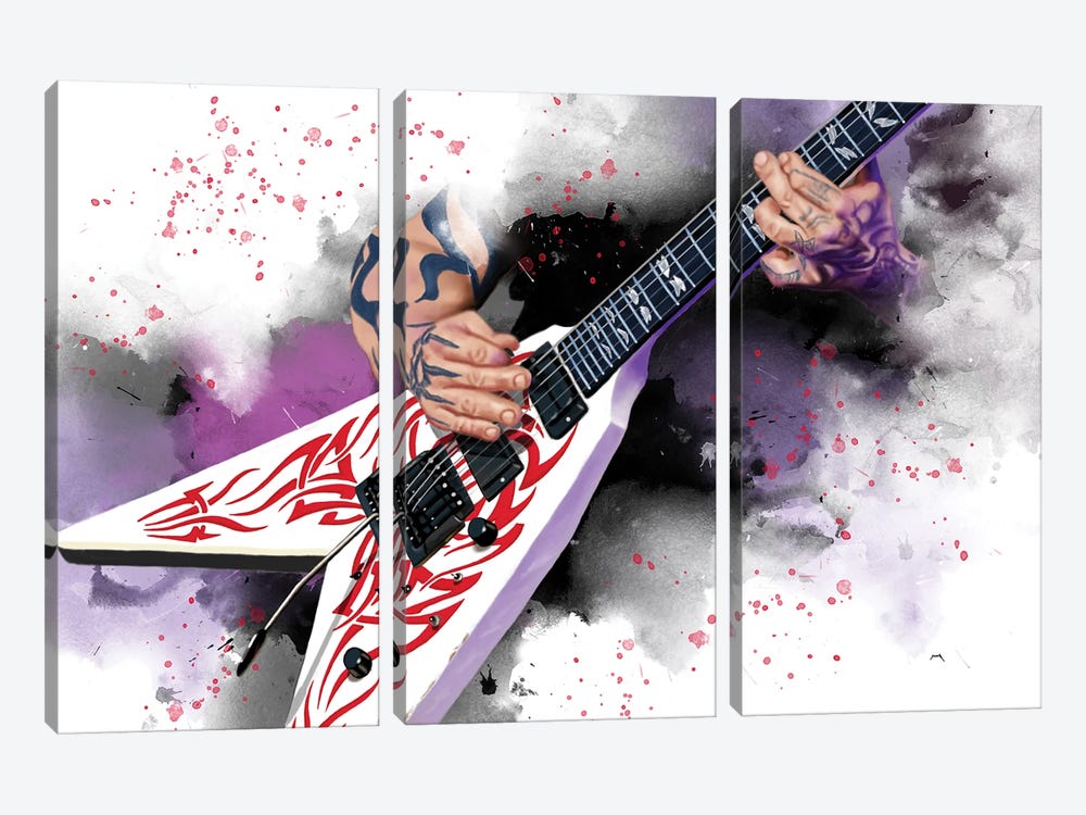 Kerry King's Guitar by Pop Cult Posters 3-piece Canvas Art Print