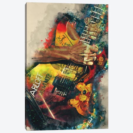 Kirk Hammett's Electric Guitar Canvas Print #PCP36} by Pop Cult Posters Canvas Print