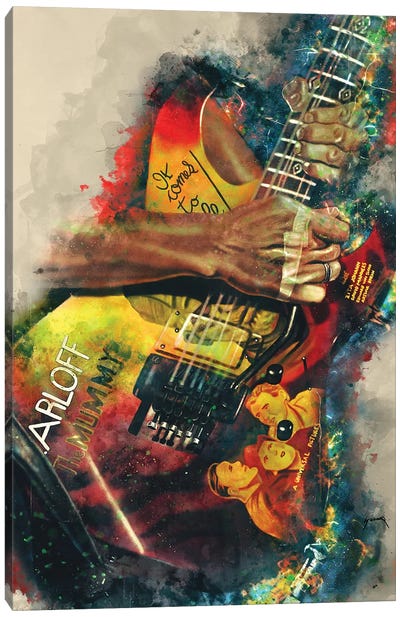 Kirk Hammett's Electric Guitar Canvas Art Print - Pop Cult Posters