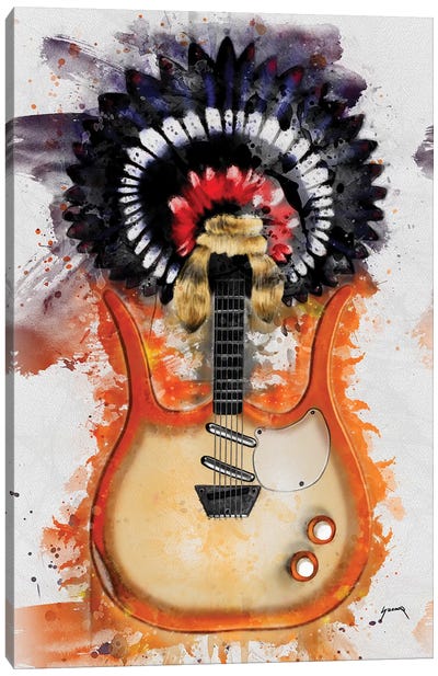 Link Wray's Guitar II Canvas Art Print - Pop Cult Posters