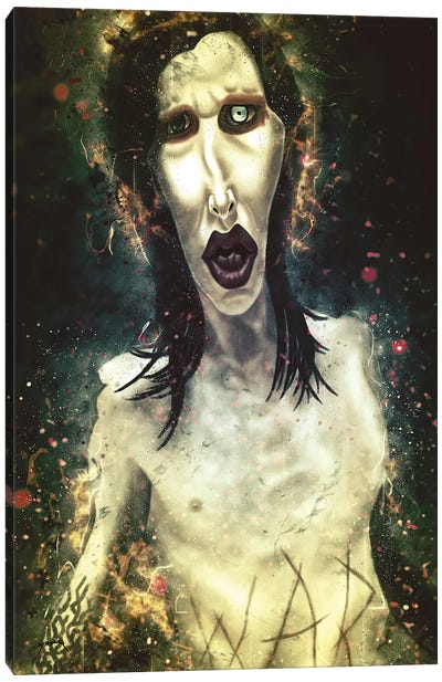 Marilyn Manson's Caricature Canvas Art Print - Caricature Art