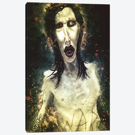 Marilyn Manson's Caricature Canvas Print #PCP41} by Pop Cult Posters Art Print