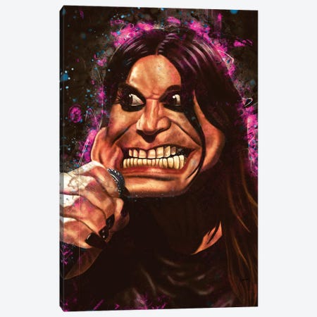 Ozzy's Caricature Canvas Print #PCP43} by Pop Cult Posters Canvas Print