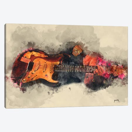 Popa Chubby's Electric Guitar Canvas Print #PCP44} by Pop Cult Posters Canvas Artwork