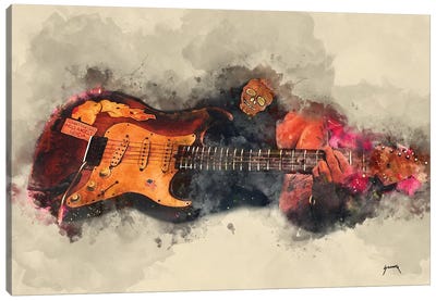Popa Chubby's Electric Guitar Canvas Art Print