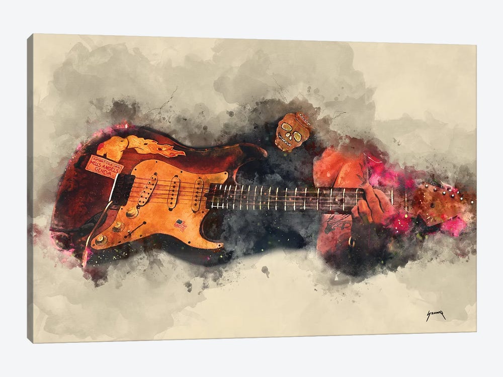 Popa Chubby's Electric Guitar by Pop Cult Posters 1-piece Canvas Print