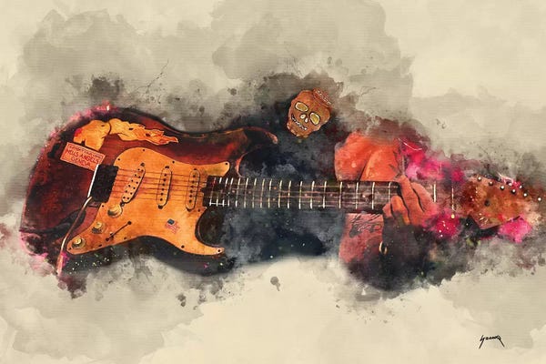 Rock 'n' Roll: Popa Chubby's Electric Guitar by Pop Cult Posters