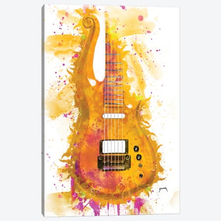 Prince's Cloud Guitar I Canvas Print #PCP45} by Pop Cult Posters Canvas Wall Art
