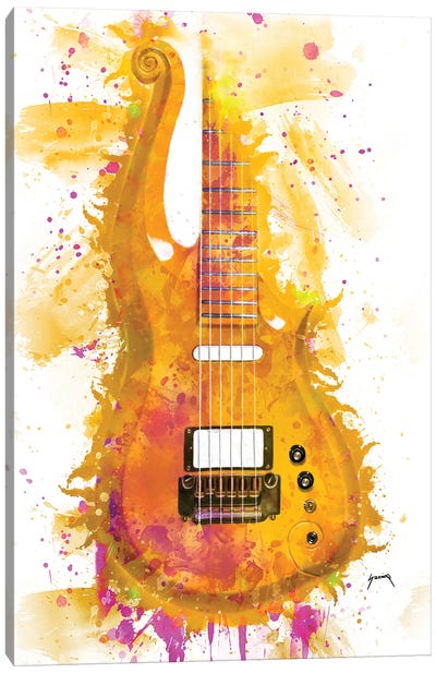 Prince's Cloud Guitar I Canvas Art Print - Pop Cult Posters