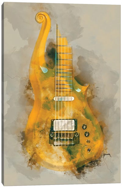 Prince's Cloud Guitar II Canvas Art Print - Pop Cult Posters