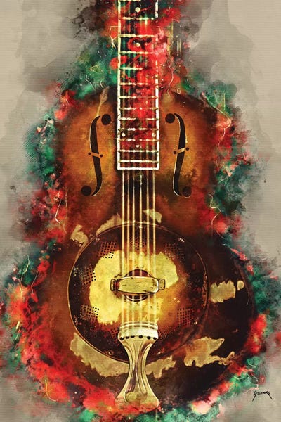 Rory Gallagher's Guitar by Pop Cult Posters art print