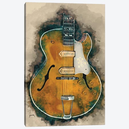 Scotty Moore's Guitar Canvas Print #PCP48} by Pop Cult Posters Canvas Art Print