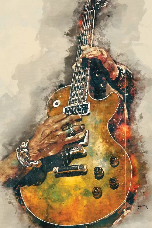 Slash's Electric Guitar by Pop Cult Posters wall art