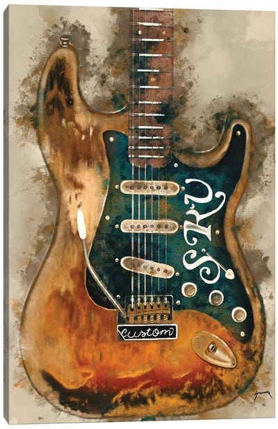 Stevie Ray Vaughan's Guitar Canvas Art Print - Music Art