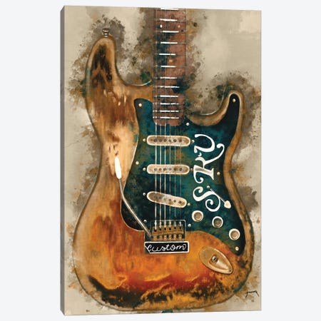 Stevie Ray Vaughan's Guitar Canvas Print #PCP51} by Pop Cult Posters Canvas Wall Art
