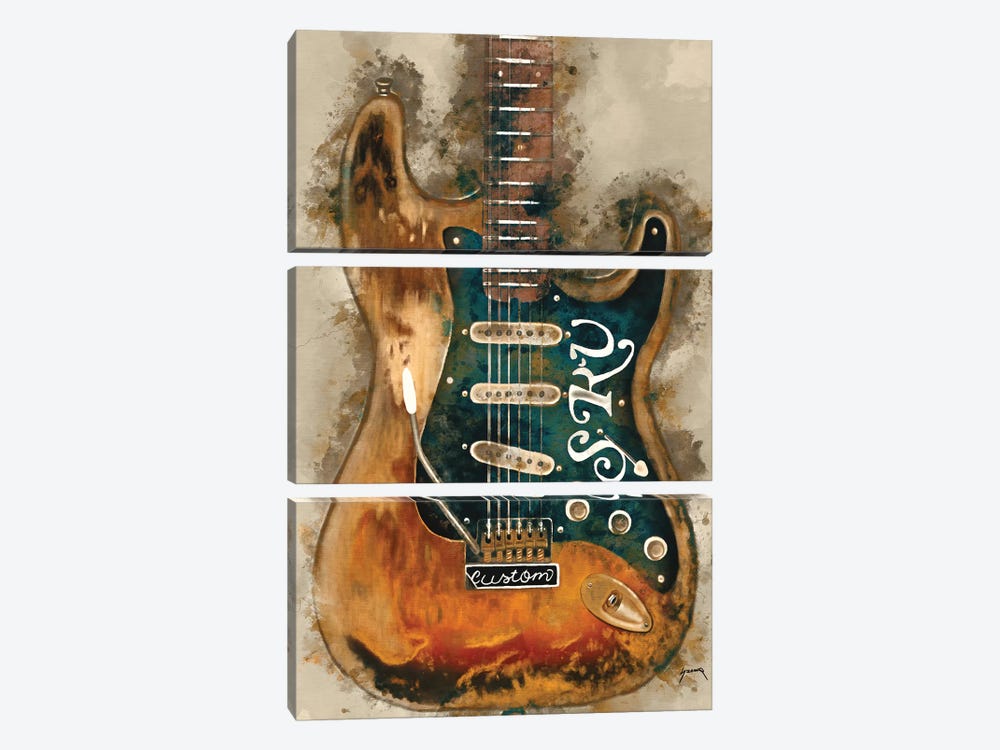 Stevie Ray Vaughan's Guitar by Pop Cult Posters 3-piece Canvas Print