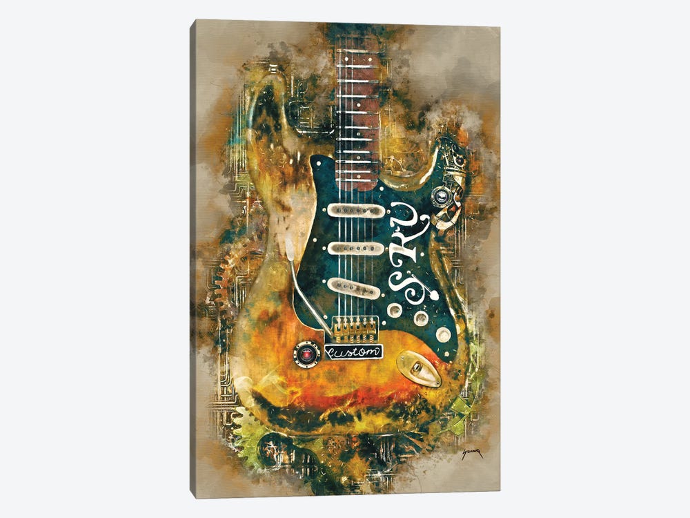 Stevie Ray's Steampunk Guitar by Pop Cult Posters 1-piece Canvas Art