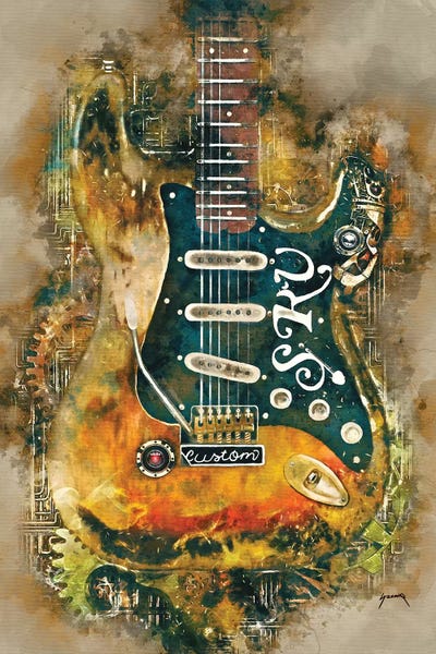 Music: Stevie Ray's Steampunk Guitar by Pop Cult Posters