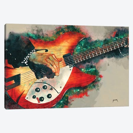 Tom Petty's Electric Guitar Canvas Print #PCP55} by Pop Cult Posters Art Print