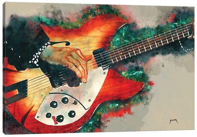 Tom Petty's Electric Guitar Canvas Art Print - Pop Cult Posters