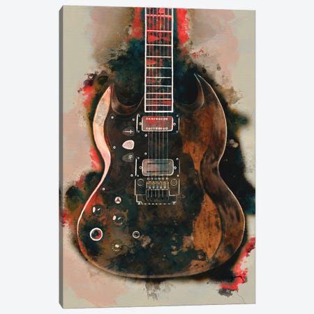 Tony Iommi's Electric Guitar Canvas Print #PCP56} by Pop Cult Posters Canvas Print