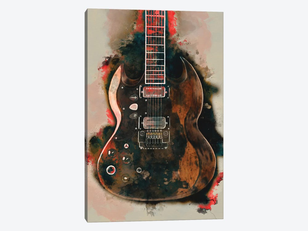Tony Iommi's Electric Guitar by Pop Cult Posters 1-piece Canvas Artwork