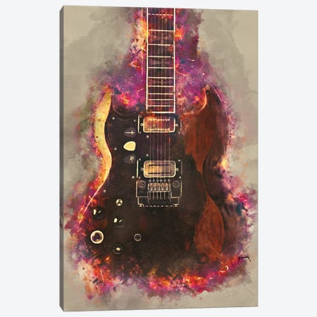 Tony Iommi's Guitar Canvas Print #PCP57} by Pop Cult Posters Art Print