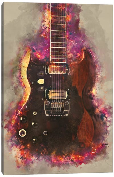 Tony Iommi's Guitar Canvas Art Print - Heavy Metal Art