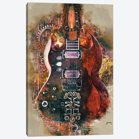 Tony Iommi's Steampunk Guitar Canvas Print #PCP58} by Pop Cult Posters Canvas Art