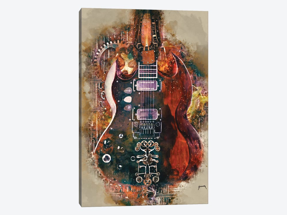 Tony Iommi's Steampunk Guitar by Pop Cult Posters 1-piece Canvas Art