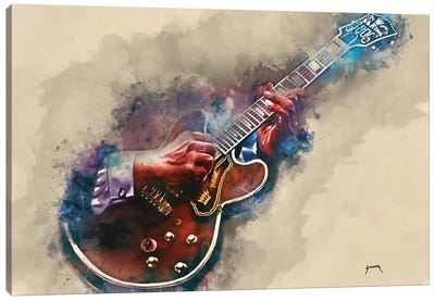 B.B. King's Guitar II Canvas Art Print - Blues Music