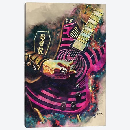Zakk Wylde's Electric Guitar Canvas Print #PCP60} by Pop Cult Posters Canvas Print