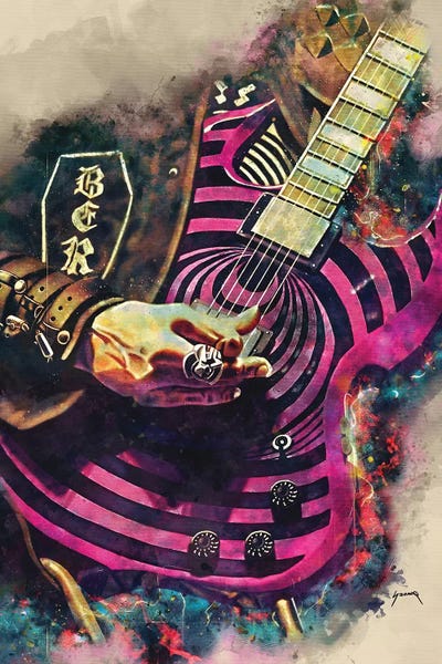 Guitars: Zakk Wylde's Electric Guitar by Pop Cult Posters