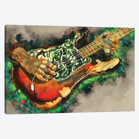 Joe Perry's Electric Guitar Canvas Print #PCP61} by Pop Cult Posters Canvas Print