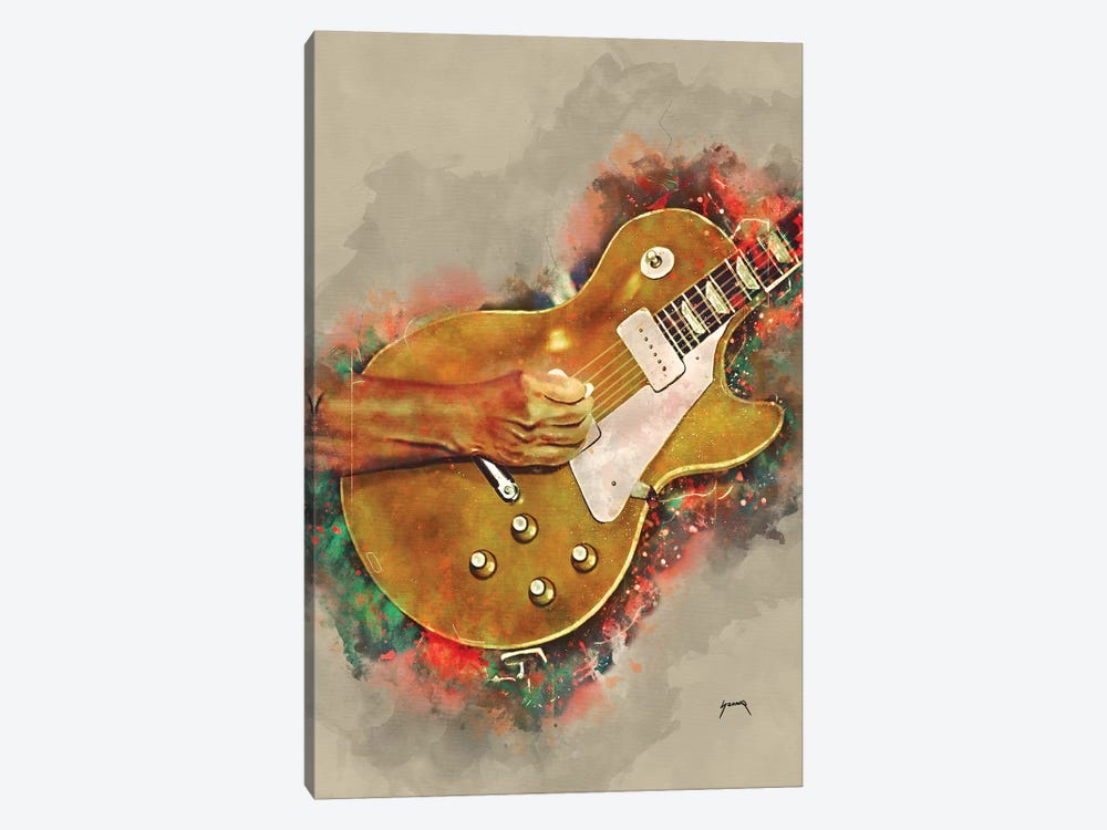 John Fogerty's Guitar 2 by Pop Cult Posters 1-piece Canvas Wall Art