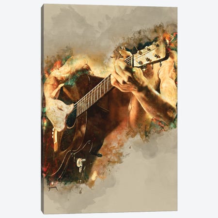 John Frusciante's Acoustic Guitar Canvas Print #PCP66} by Pop Cult Posters Canvas Wall Art