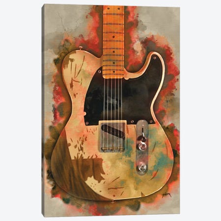 Jeff Beck's Electric Guitar Canvas Print #PCP68} by Pop Cult Posters Canvas Art Print