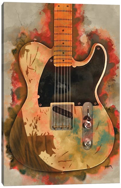 Jeff Beck's Electric Guitar Canvas Art Print - Pop Cult Posters