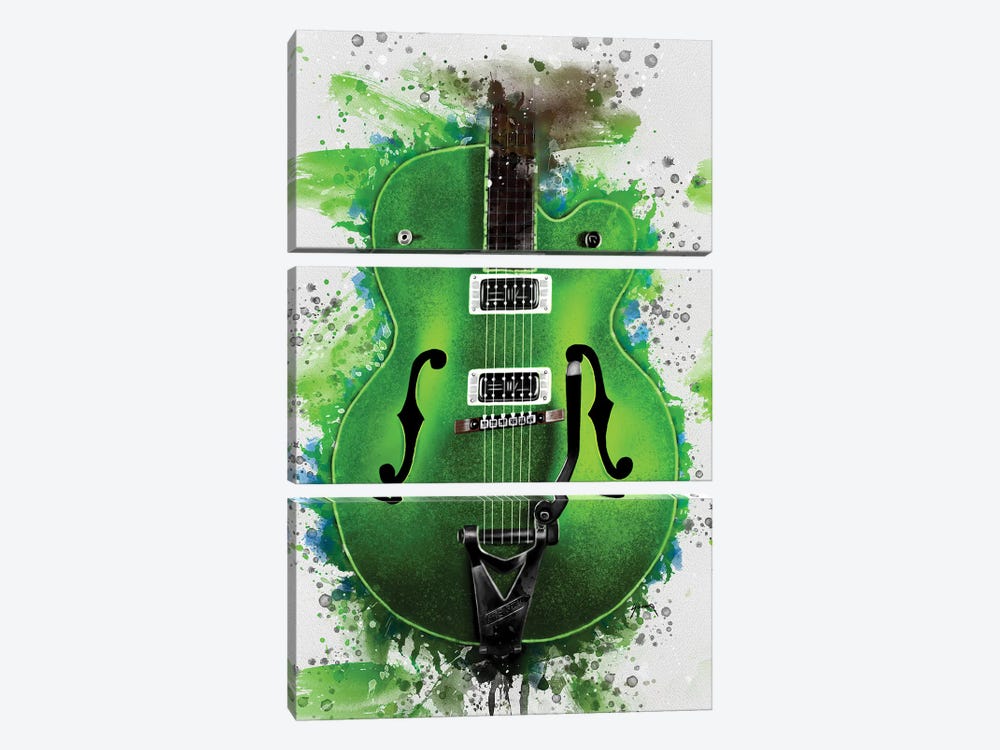 Brian Setzer's Electric Guitar by Pop Cult Posters 3-piece Canvas Artwork