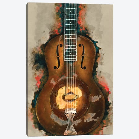 Rory Gallagher's Resonator Guitar II Canvas Print #PCP71} by Pop Cult Posters Canvas Artwork