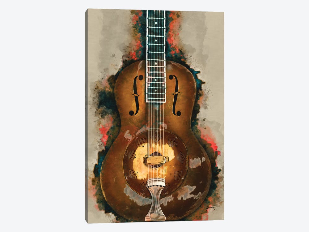 Rory Gallagher's Resonator Guitar II by Pop Cult Posters 1-piece Canvas Art Print