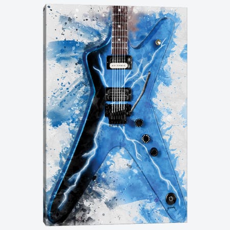 Dimebag Darrell's Electric Guitar II Canvas Print #PCP72} by Pop Cult Posters Canvas Wall Art