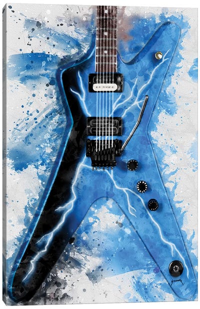 Dimebag Darrell's Electric Guitar II Canvas Art Print - Pop Cult Posters