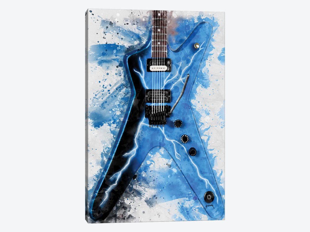 Dimebag Darrell's Electric Guitar II by Pop Cult Posters 1-piece Canvas Wall Art