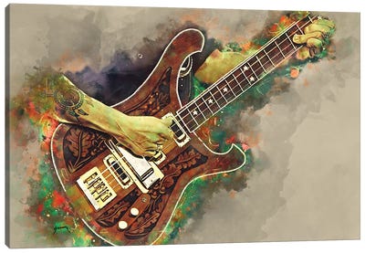Lemmy's Bass Guitar Canvas Art Print - Guitar Art