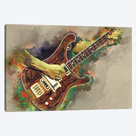 Lemmy's Bass Guitar Canvas Print #PCP73} by Pop Cult Posters Canvas Wall Art