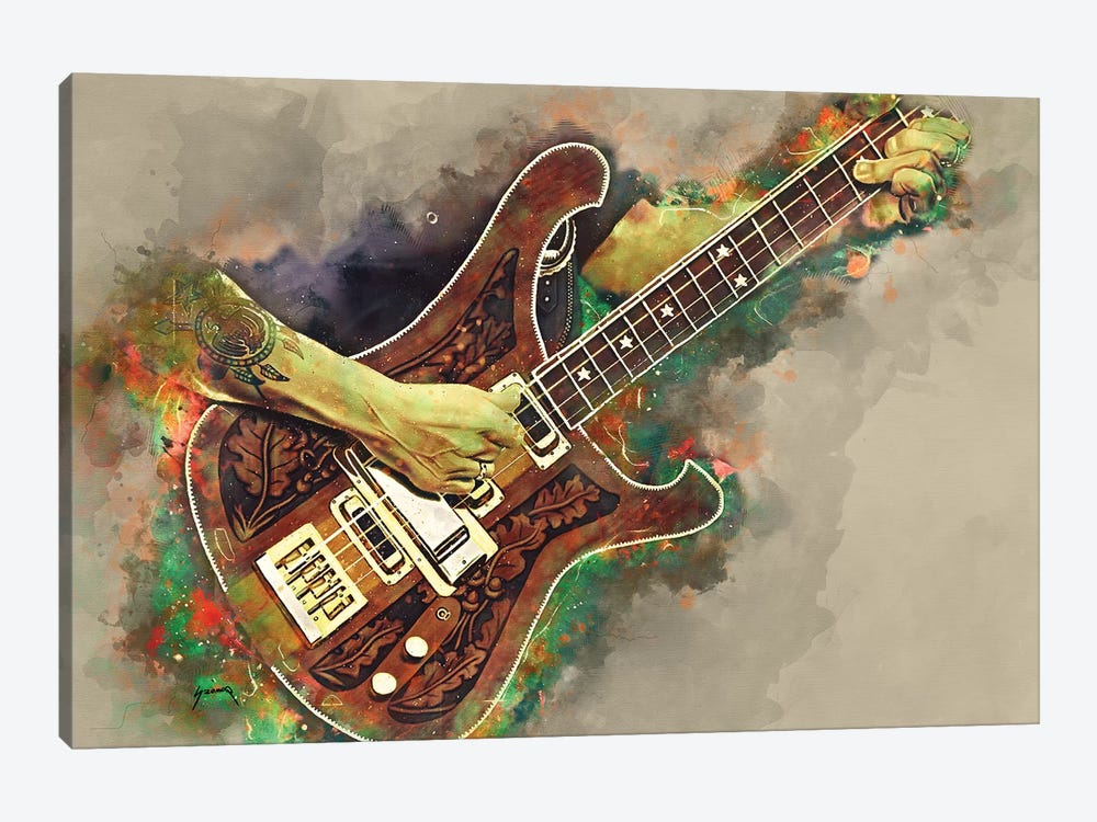 Lemmy's Bass Guitar by Pop Cult Posters 1-piece Canvas Print